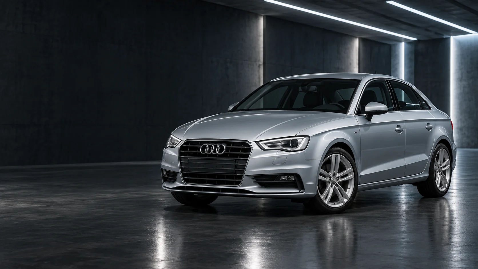 2014 Audi A3 8V four door SEDAN, pre-facelift original early 2010s headlamps