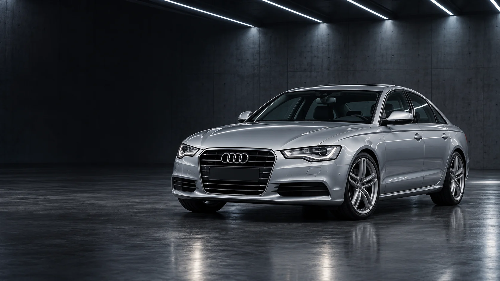 2013 Audi A6 C7 pre-facelift four door SEDAN, original early 2010s headlights