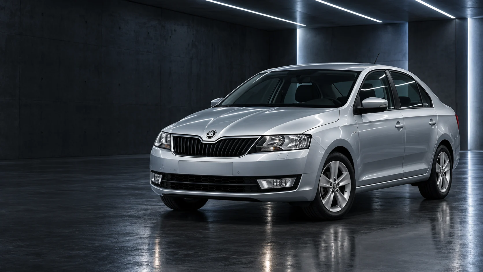 2015 Skoda Rapid NH five door liftback sedan silhouette, original pre-facelift nose