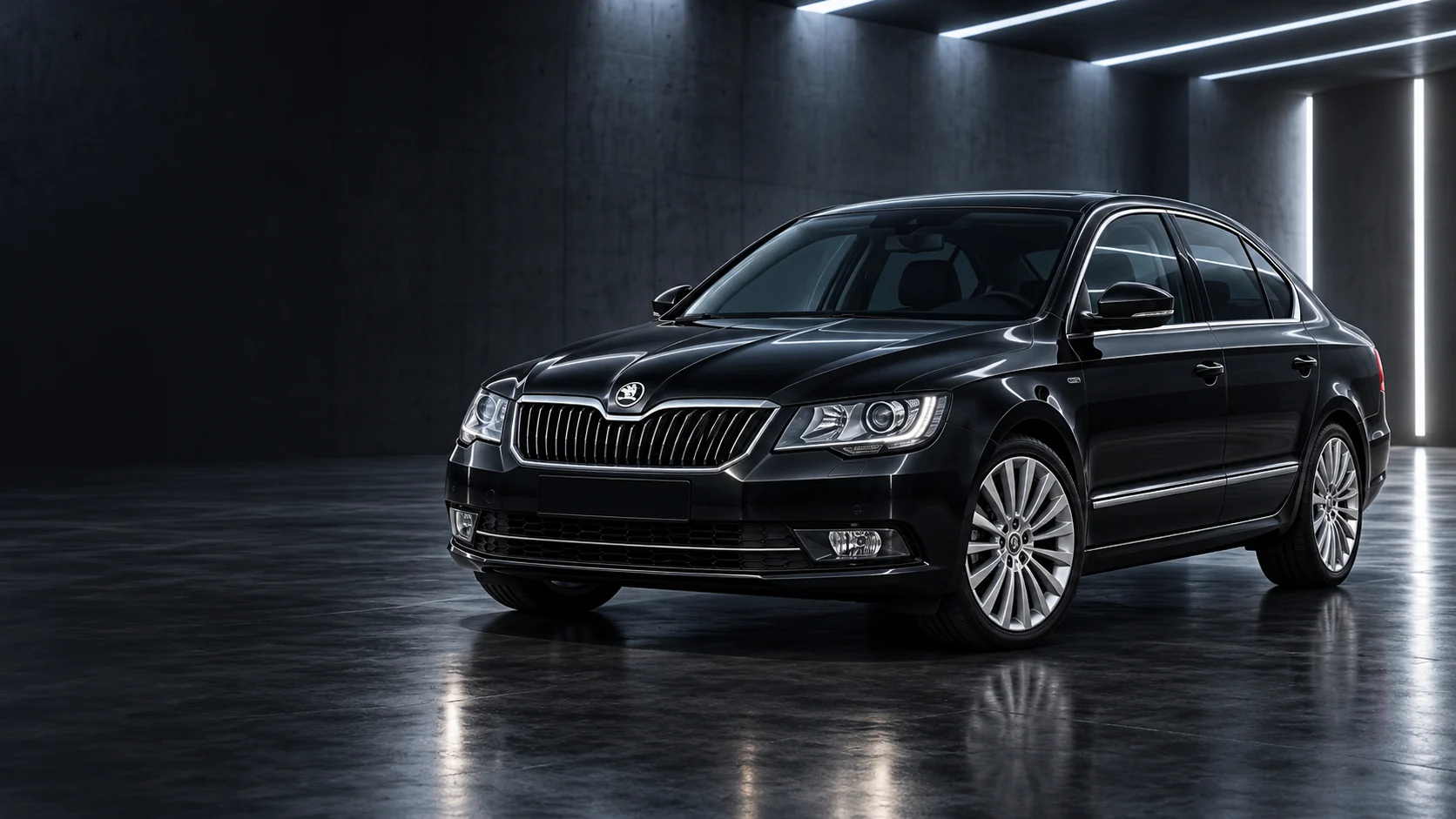 2014 Skoda Superb second generation facelift five door liftback sedan silhouette